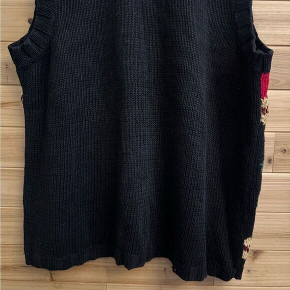 Vintage Croft & Barrow Size XLarge Novelty Ugly Christmas Knit Button Vest - Picture 8 of 11